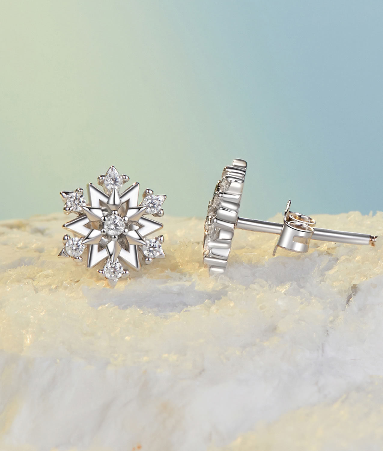 Cercei din Argint Crystal Snowburst