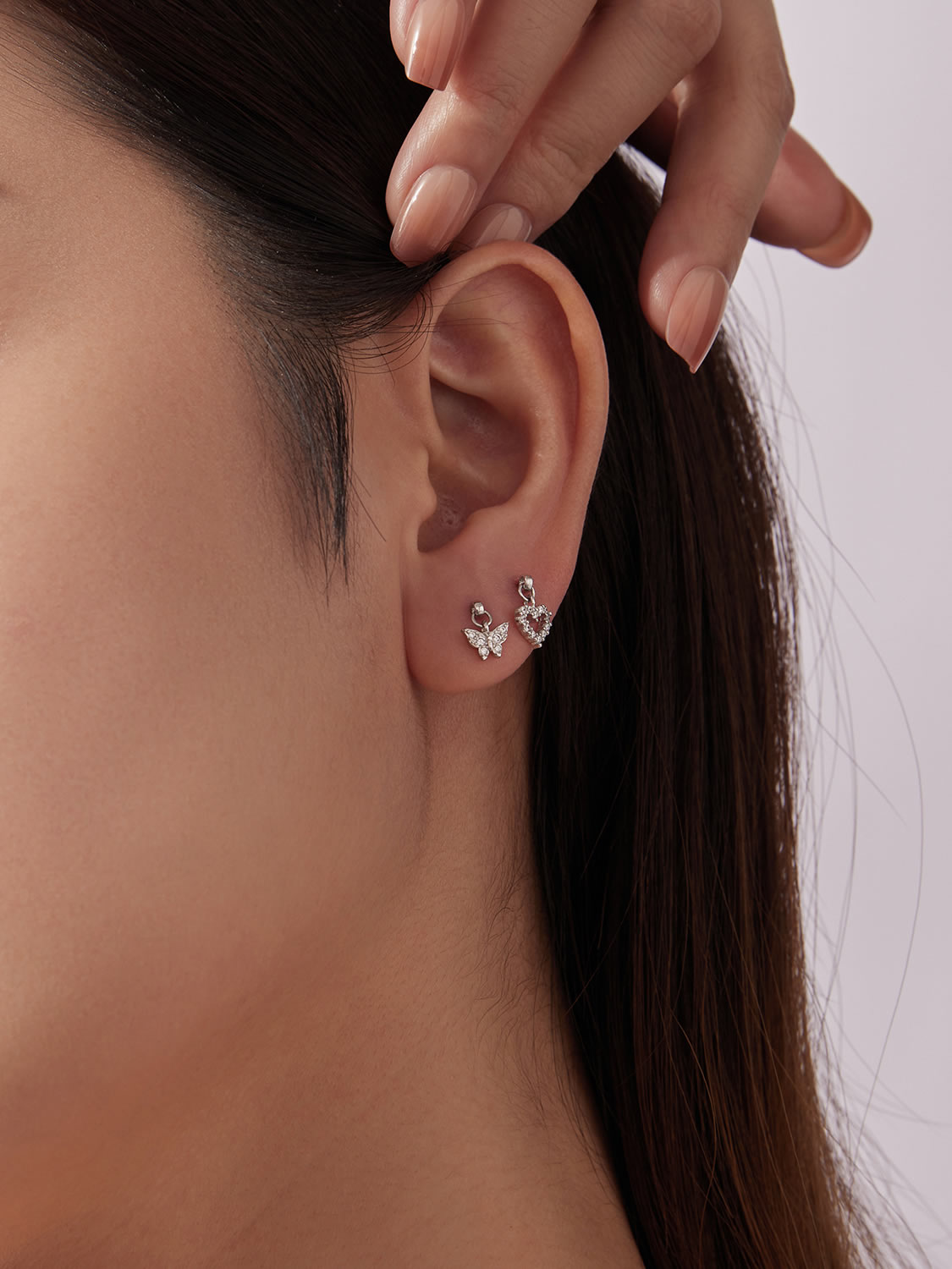 Cercei din Argint Heart Sparkle