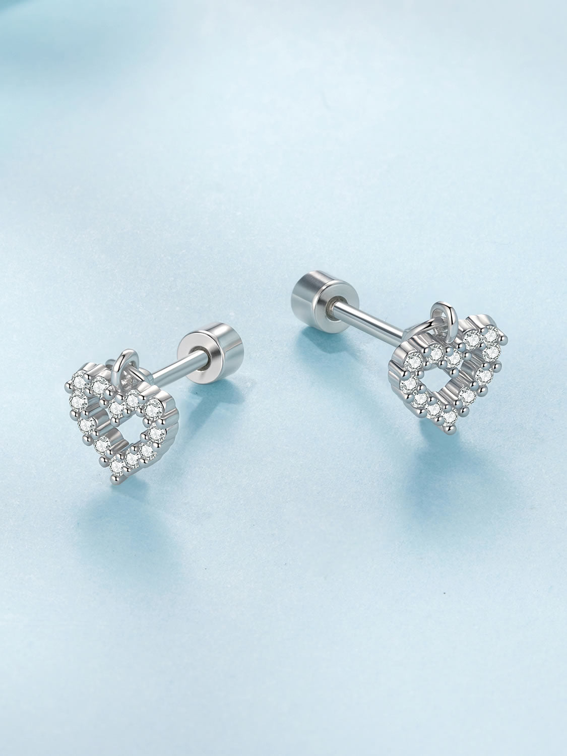 Cercei din Argint Heart Sparkle