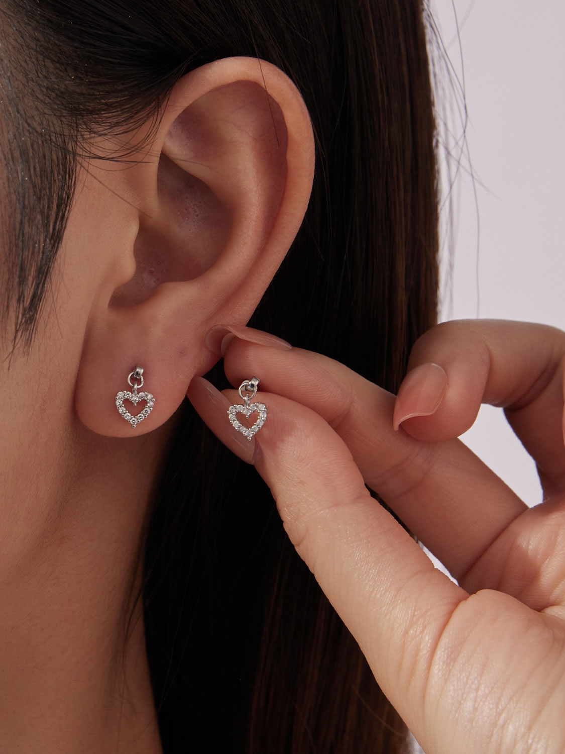 Cercei din Argint Heart Sparkle