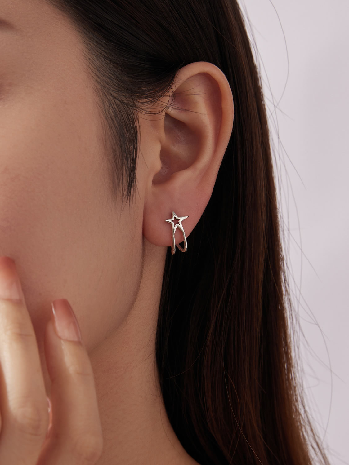 Cercei din Argint Shooting Star Hoop