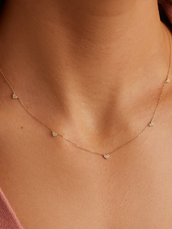 Colier din Argint Silver Hearts in Harmony