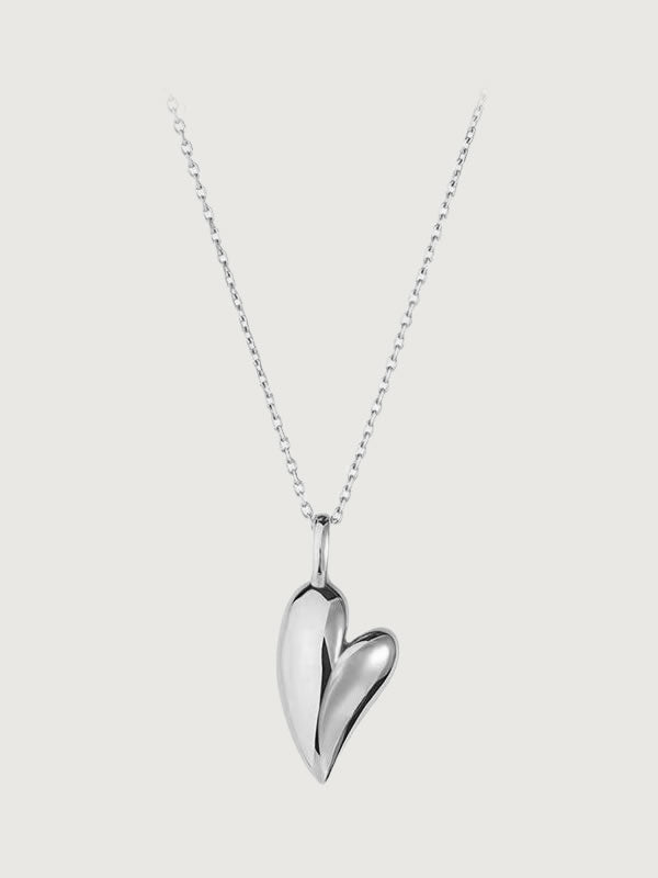 Colier din Argint Silver Sculpted Love Heart