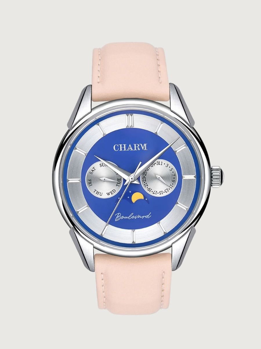 Set Unisex: Ceas Boulevard Aviatorilor White + Curea de piele Nuderose