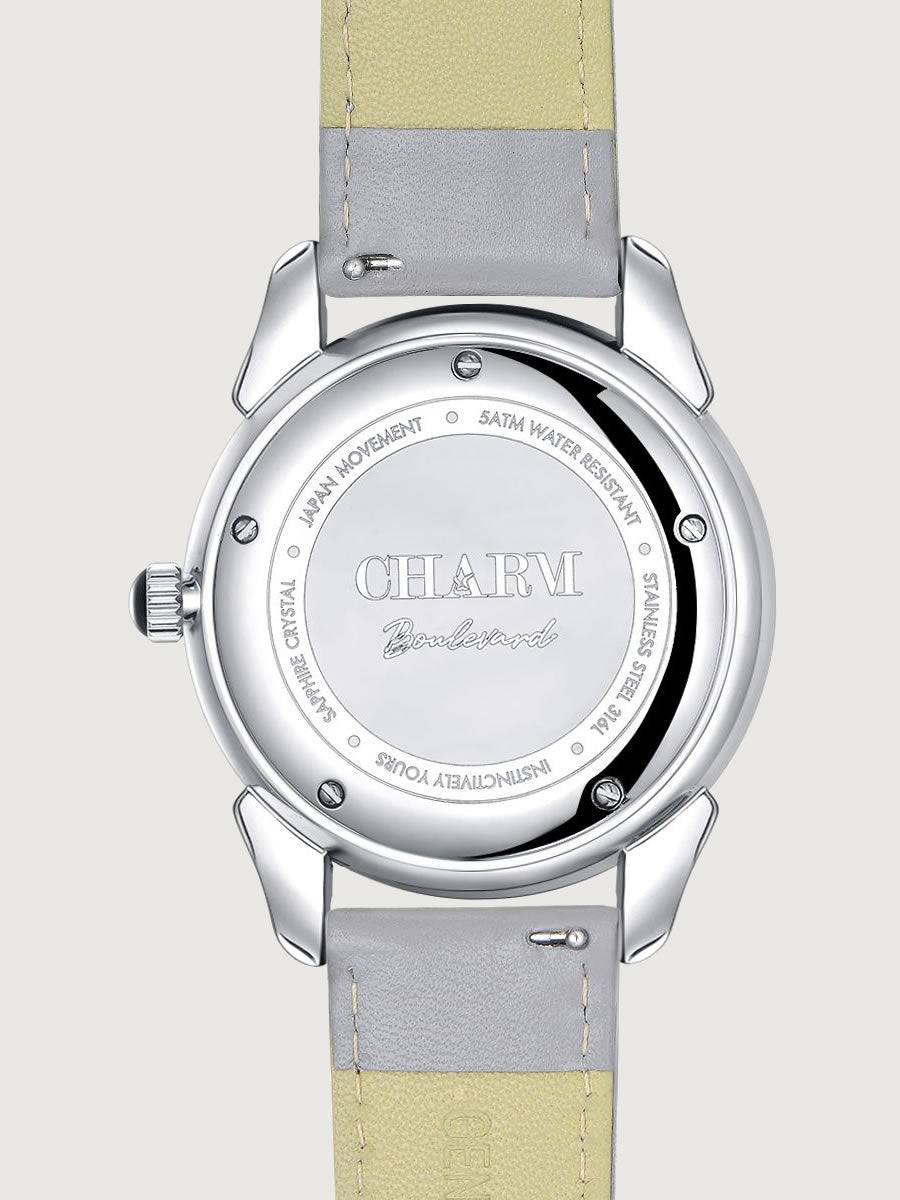 Set Unisex: Ceas Boulevard Kiseleff Grey + Curea de piele Nuderose