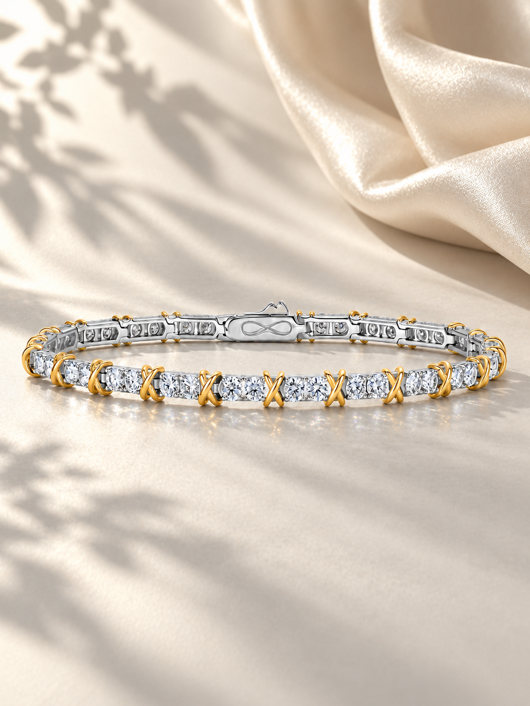 Brățară din Argint 925 Bicolor cu Moissanite