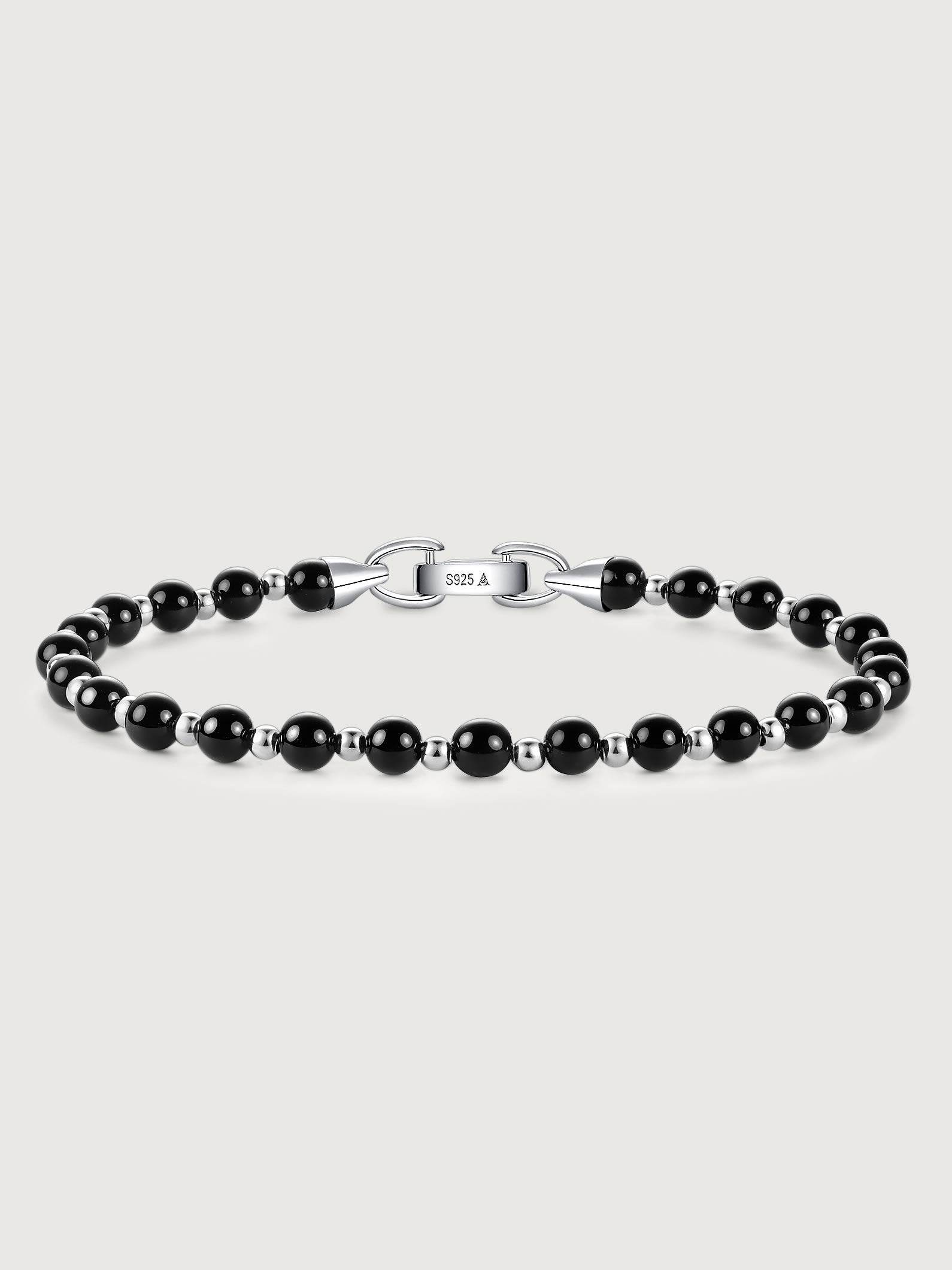 Bratara din argint cu onix negru pentru barbati model Black Onyx Equinox