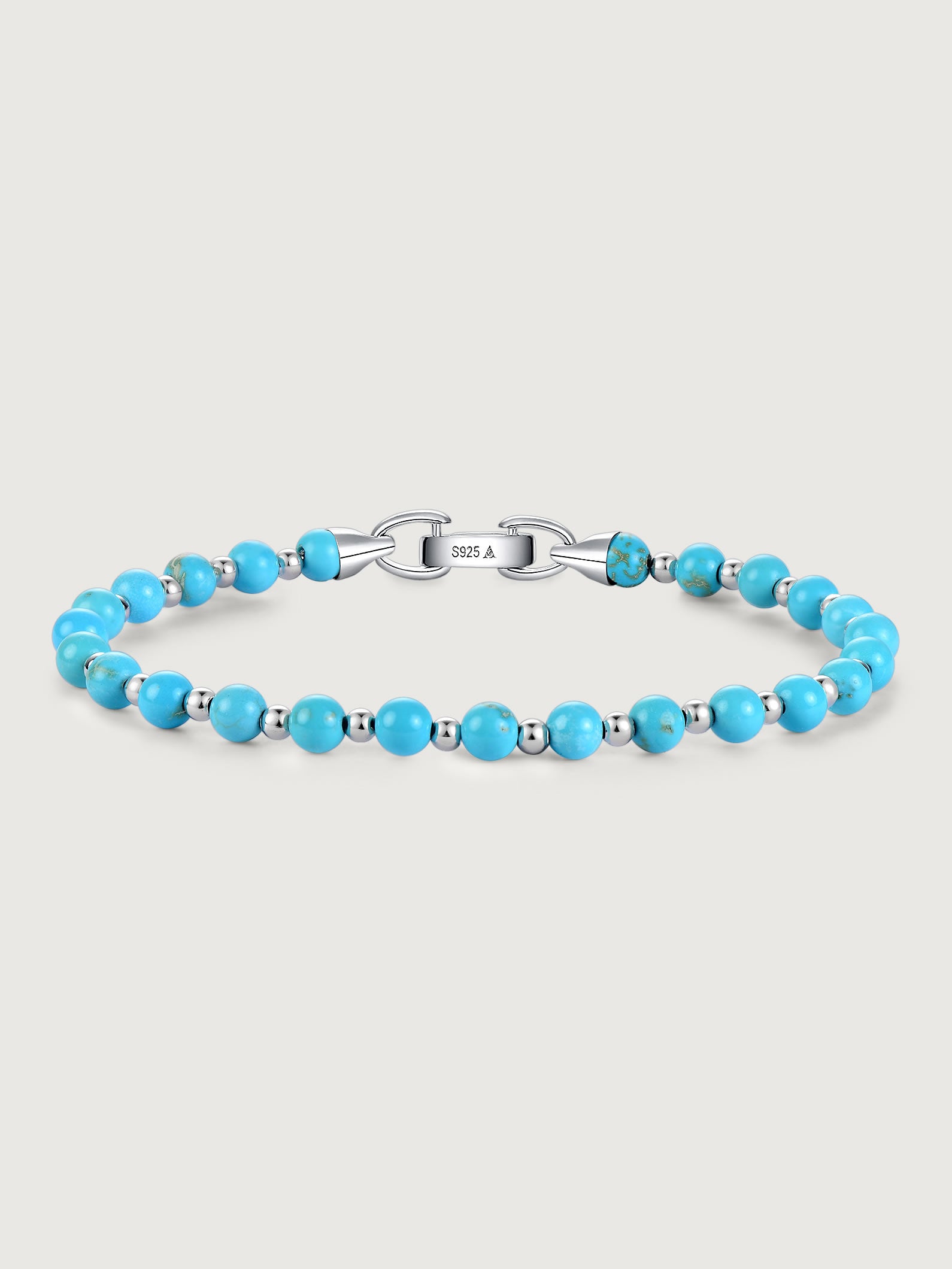 Bratara din argint cu turcoaz pentru barbati model Turquoise Equinox