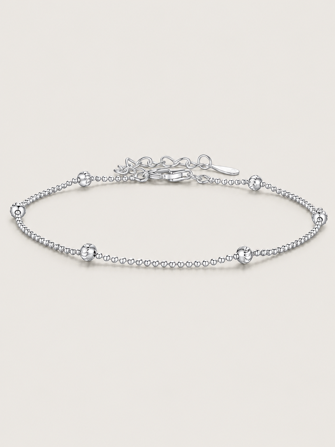 Brățară din argint 925 cu bile decorative și design minimalist Whisper Beads