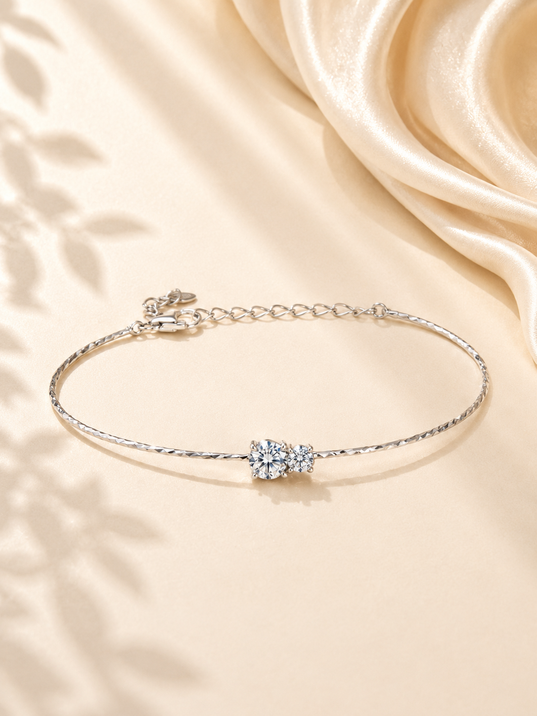 Brățară din argint cu moissanite ideală pentru cadou premium și ocazii speciale