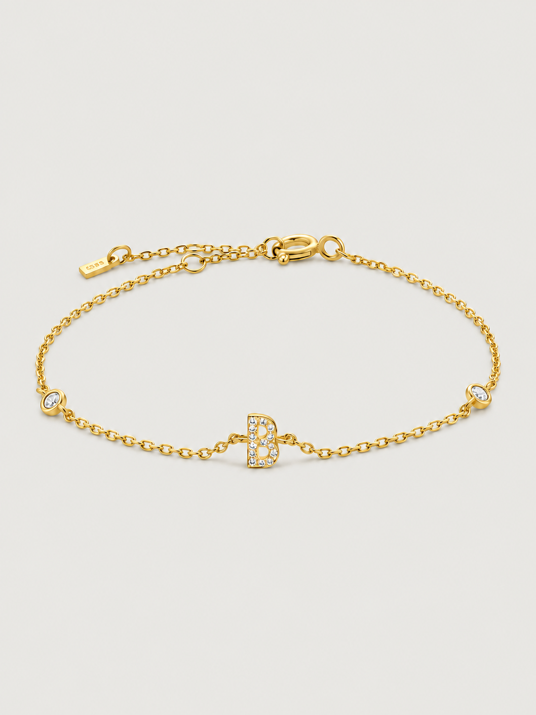 Brățară din Argint Gold Initial Spark Litera B