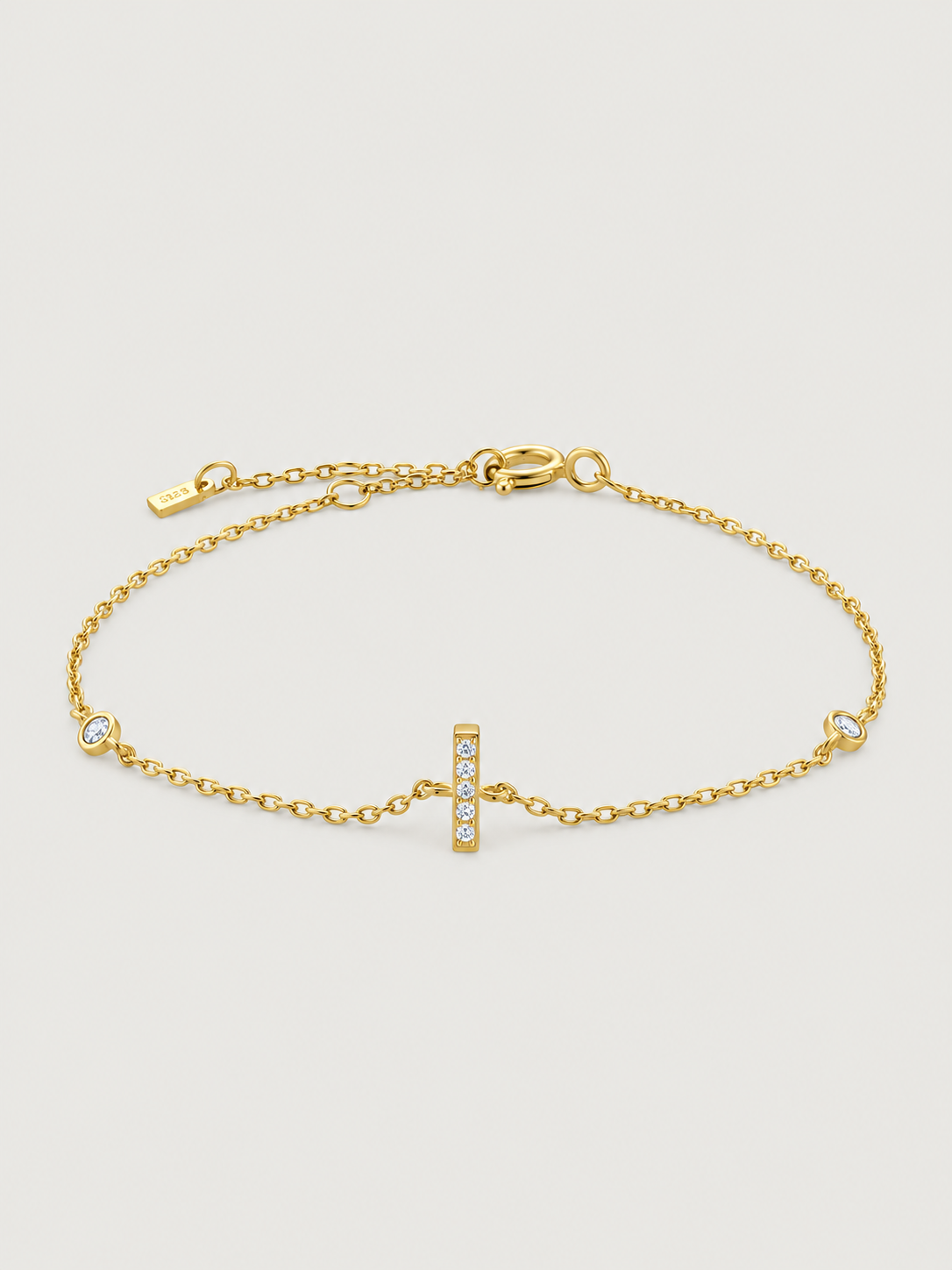 Brățară din Argint Gold Initial Spark Litera I