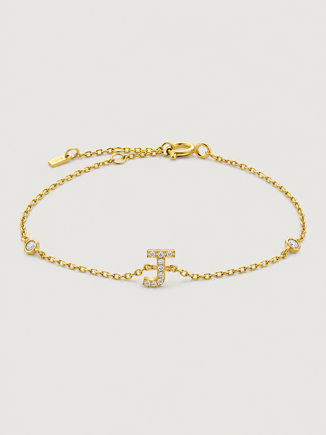Brățară din Argint Gold Initial Spark Litera J