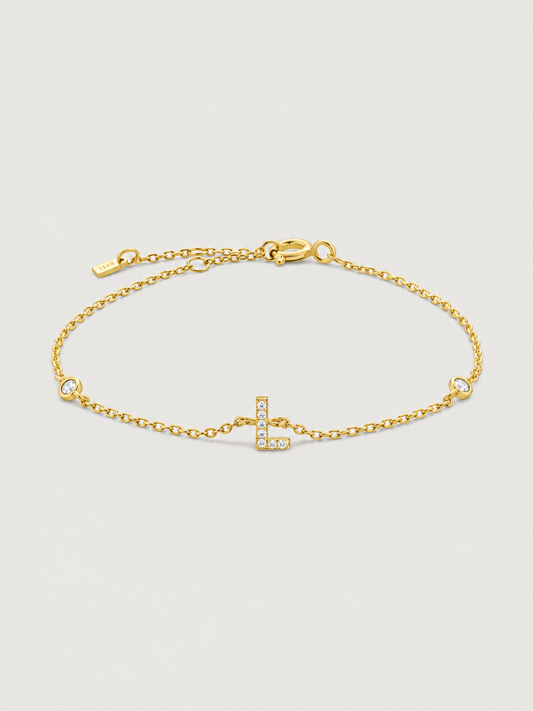Brățară din Argint Gold Initial Spark Litera L