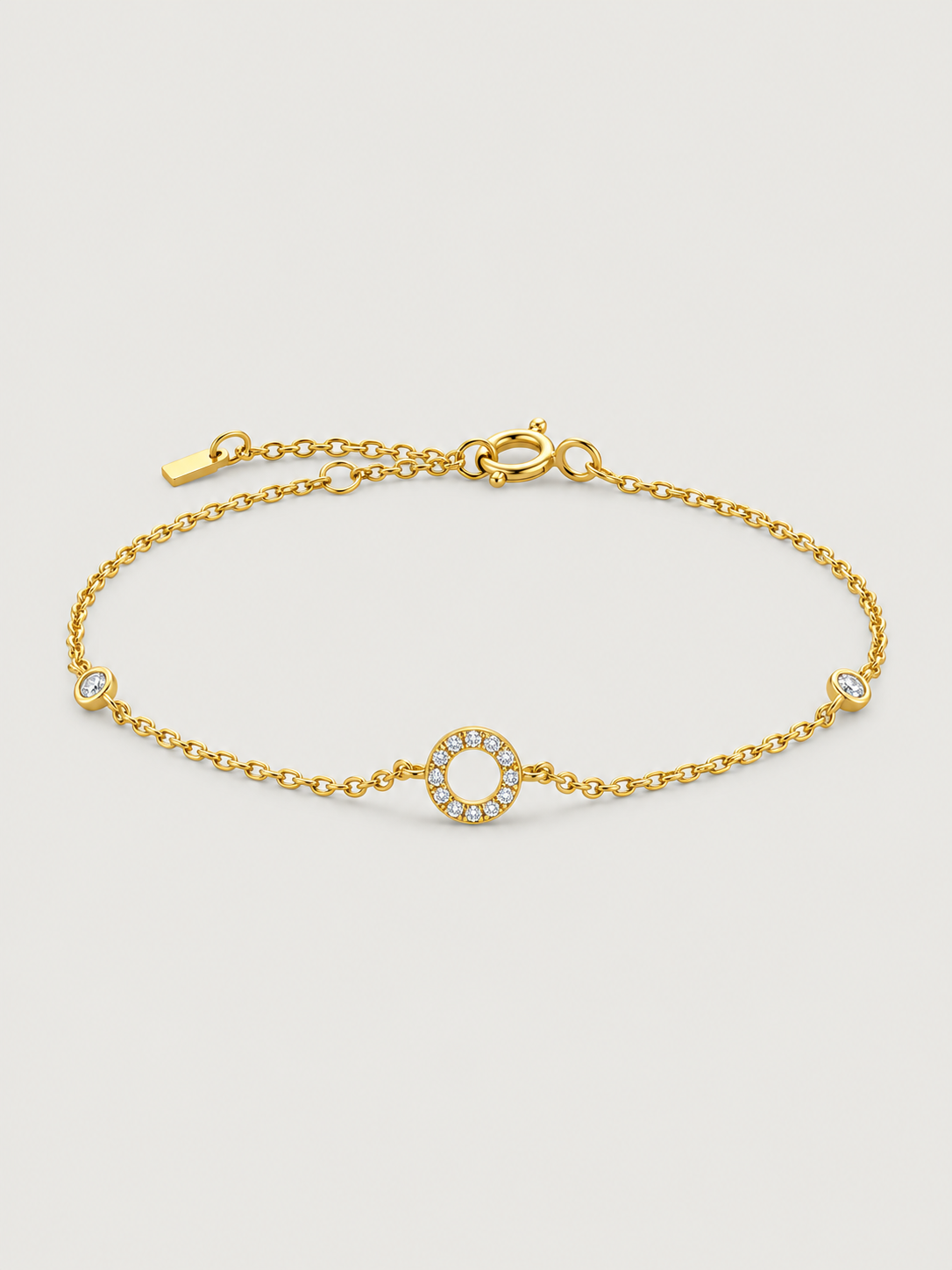 Brățară din Argint Gold Initial Spark Litera O