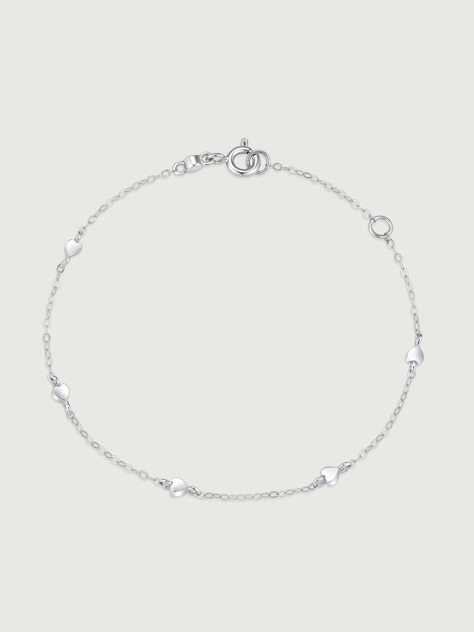 Bratara din argint 925 cu mini inimi delicate Silver Heartline Whisper