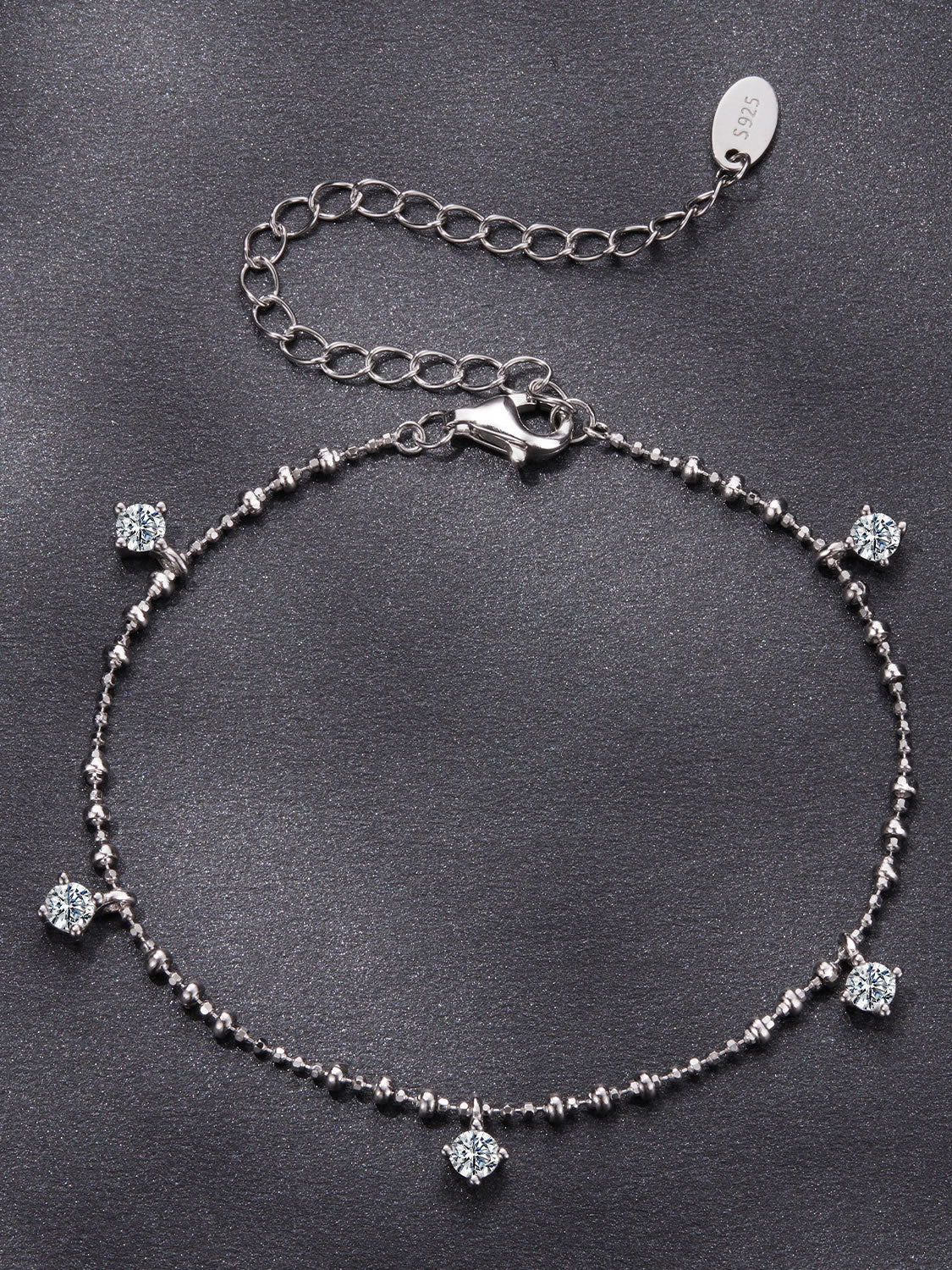 Brățară din argint stil lux minimalist moissanite