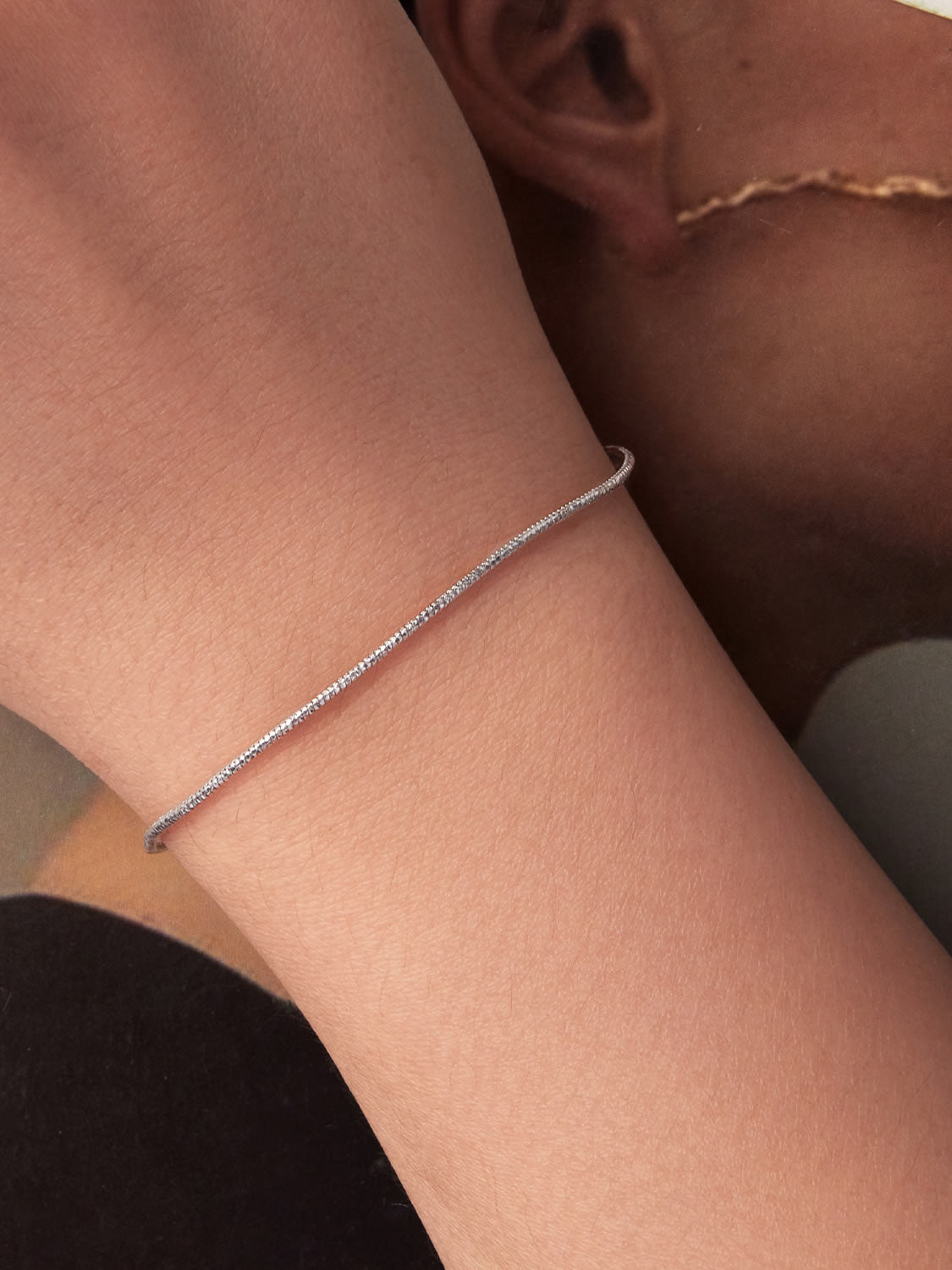 Brățară minimalistă din argint 925 slim chain pentru purtare zilnică
