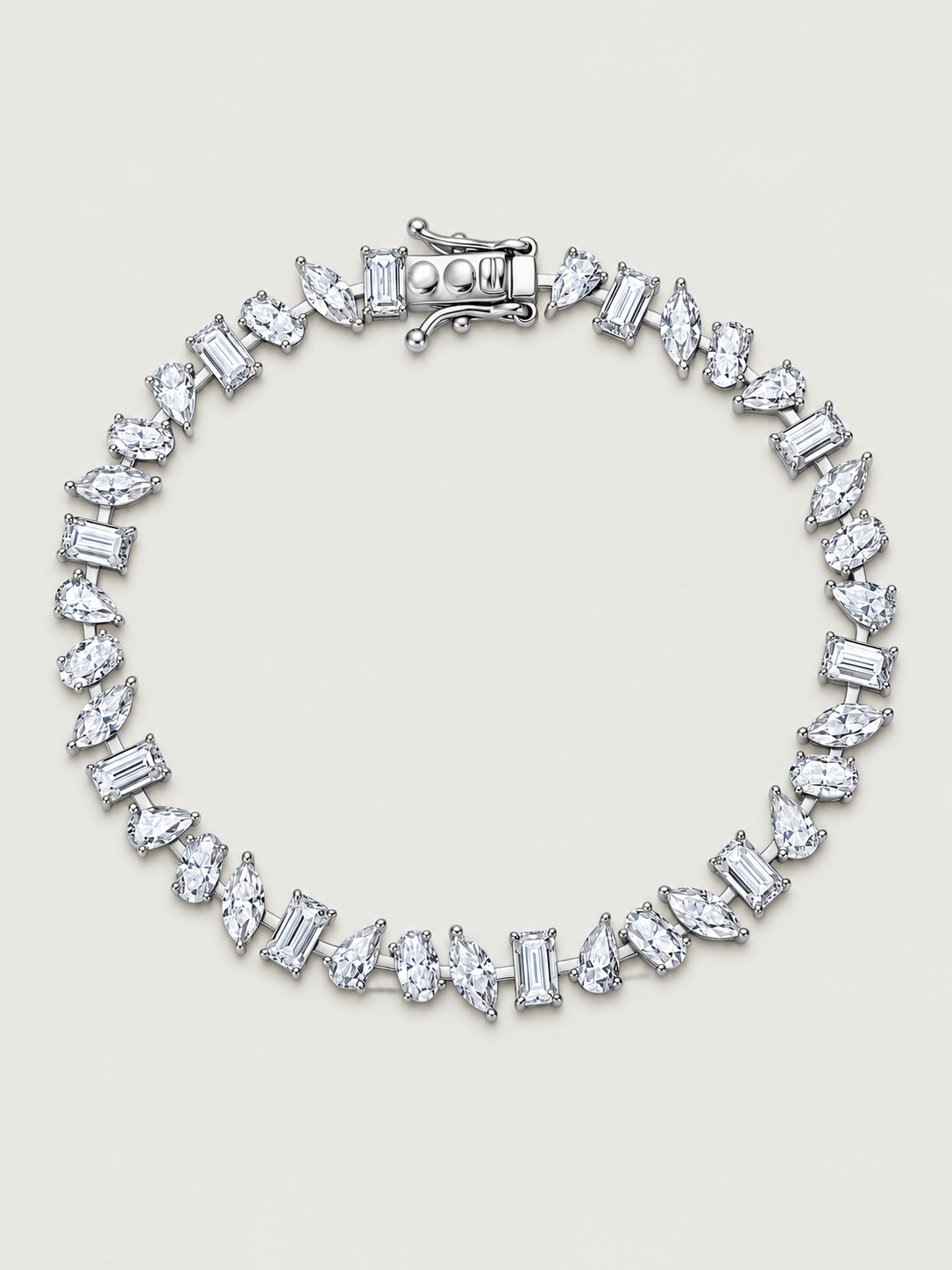Brățară din Argint Moissanite Silver Celestial Cuts
