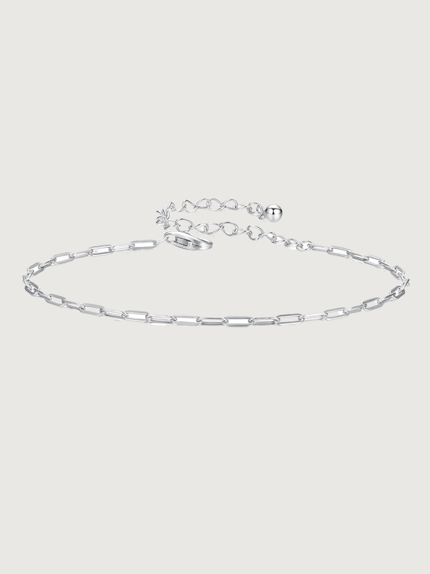 Brățară din argint 925 tip paperclip chain cu design modern minimalist