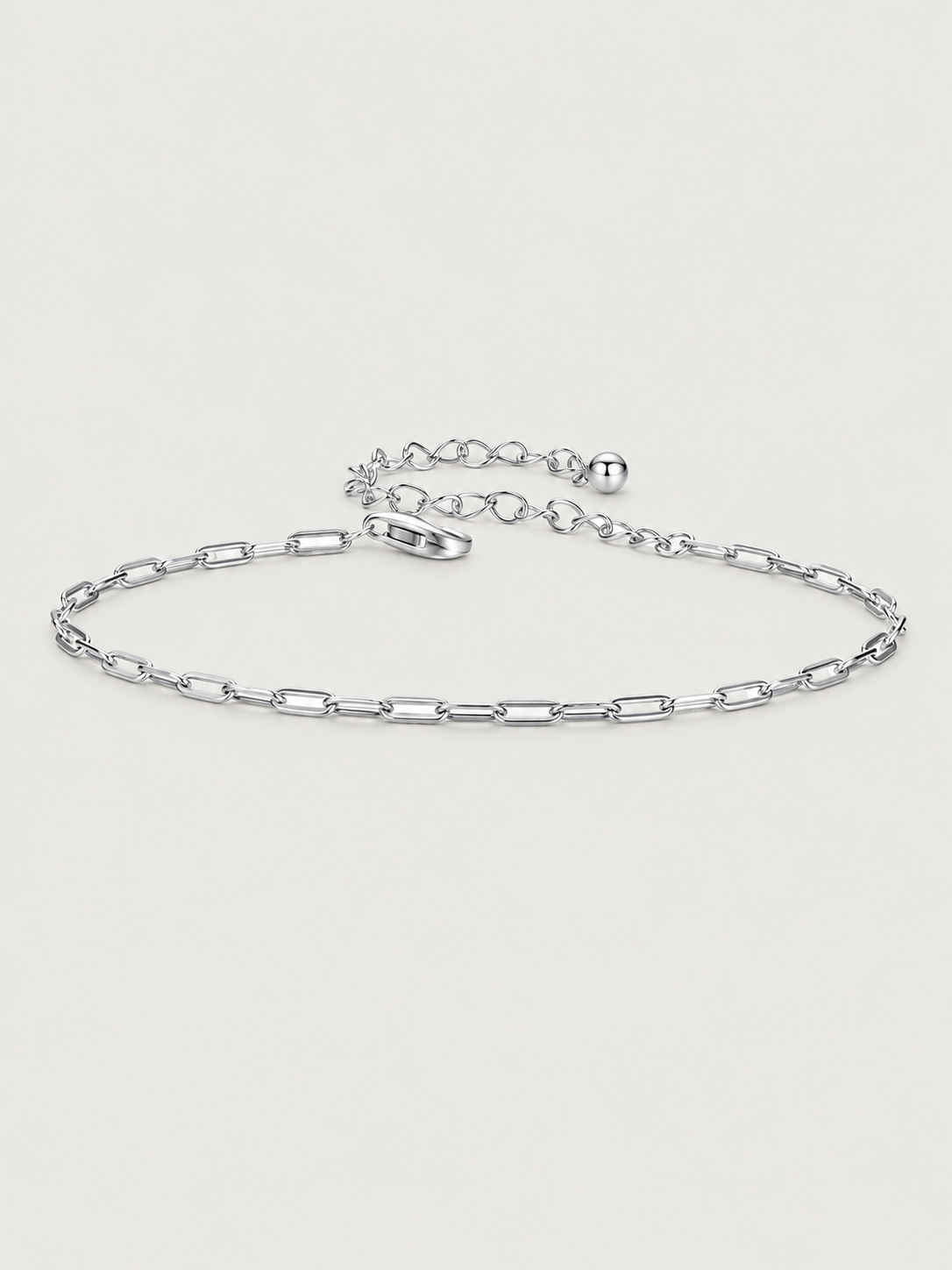 Brățară din argint 925 tip paperclip chain cu design modern minimalist
