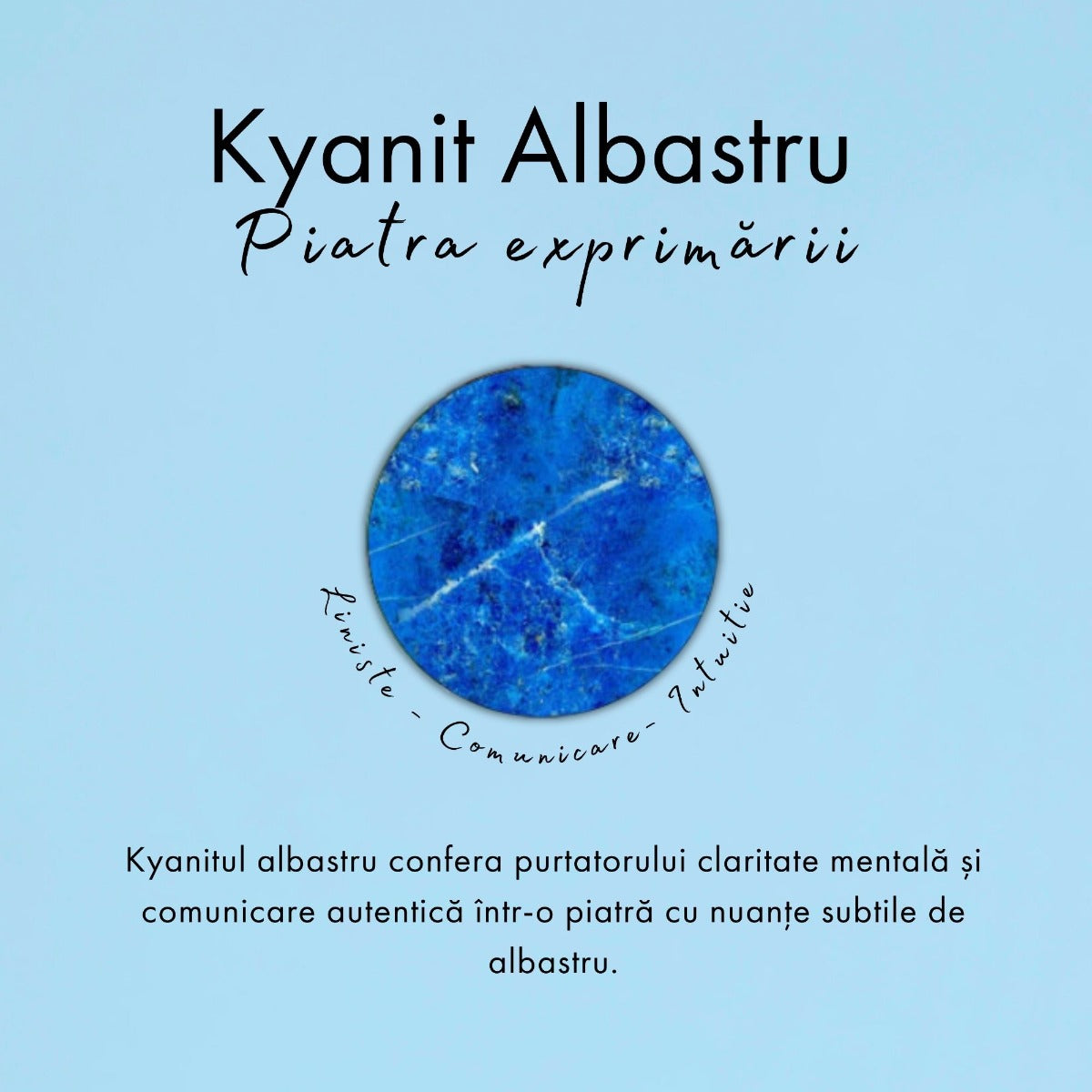 Brățară din argint cu pietre naturale de kyanit albastru