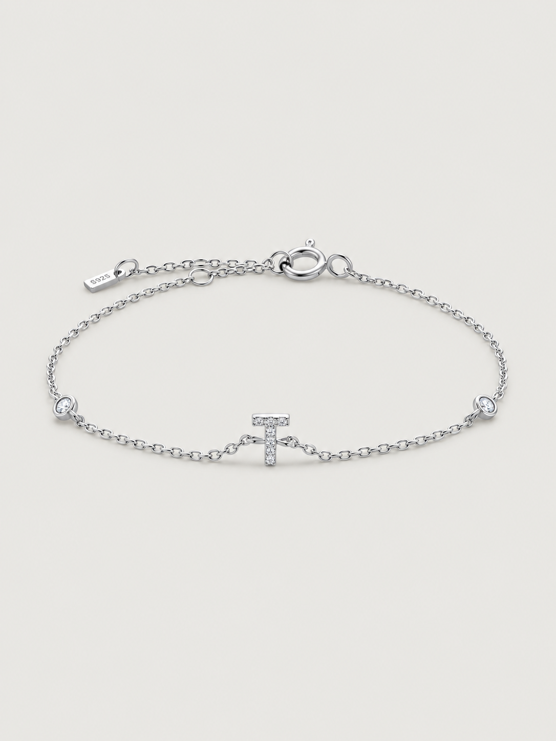 Brățară din Argint Silver Initial Spark Litera T