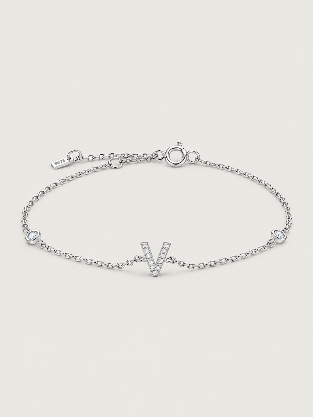 Brățară din Argint Silver Initial Spark Litera V