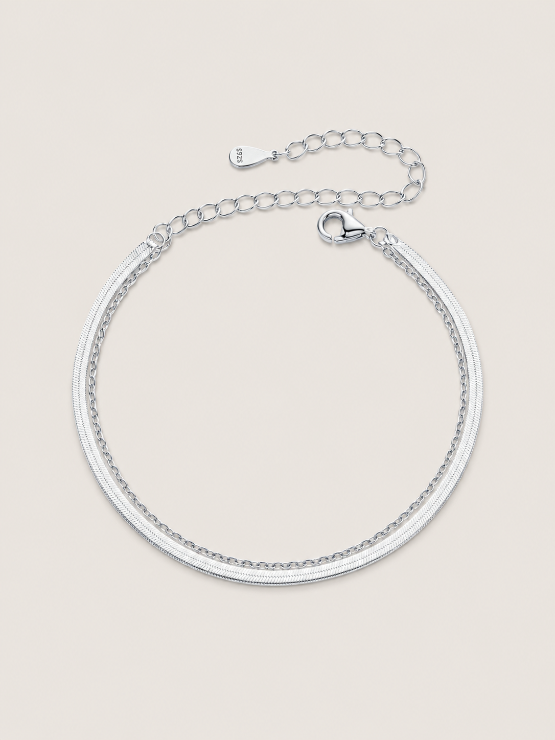 Brățară din argint cu lanț tip snake elegant