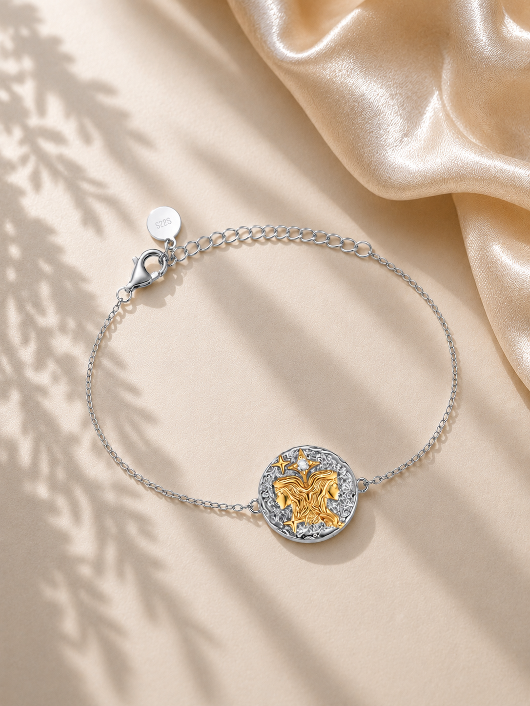 Brățară elegantă Gemeni cu moissanite de 0,03 ct