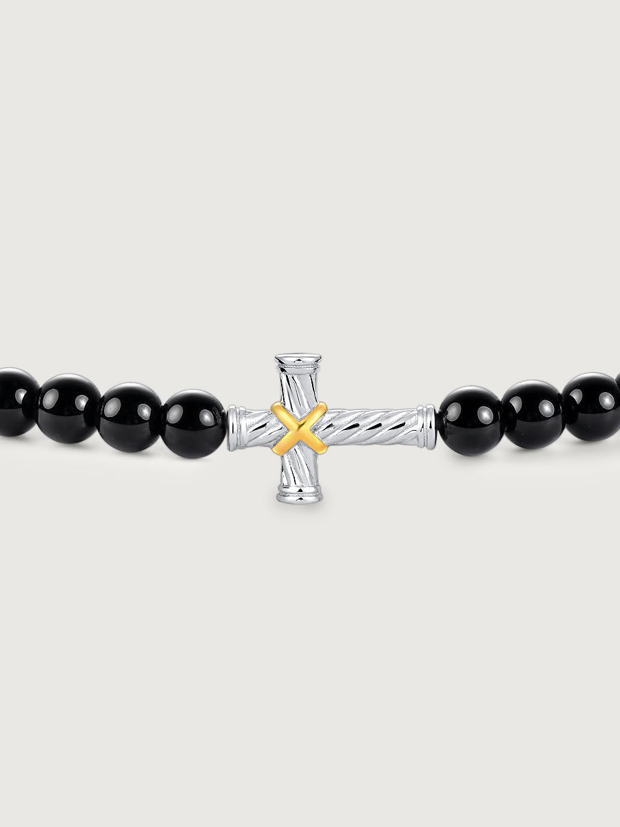 Bratara barbati din argint cu onix negru eleganta ideala pentru cadou