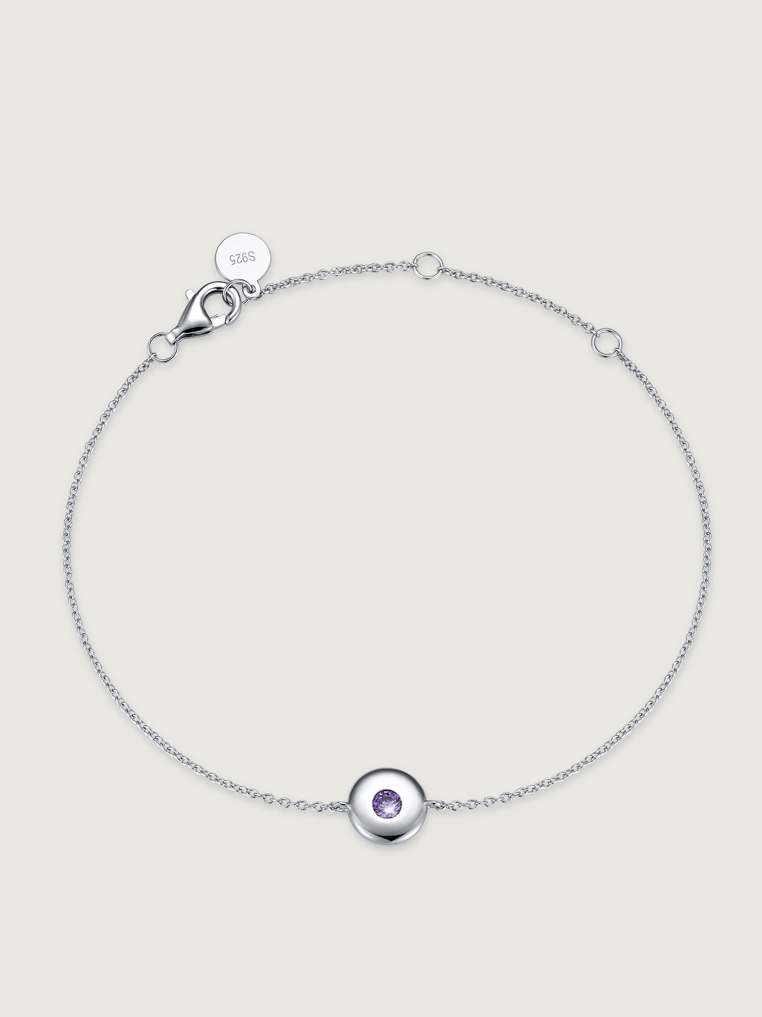 Brățară Birthstone Februarie din argint 925