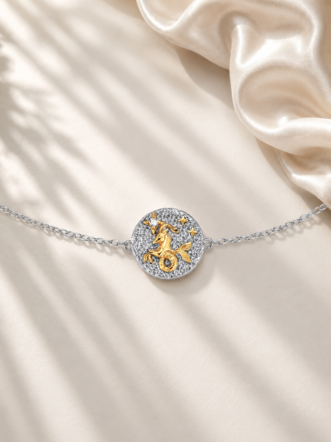 Brățară Capricorn cu pandantiv zodiacal de 12 mm