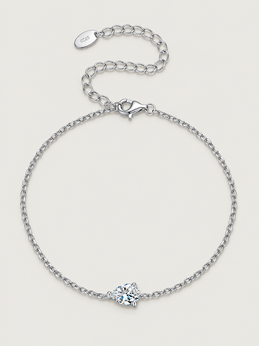 Brățară din Argint Moissanite Pure Drop