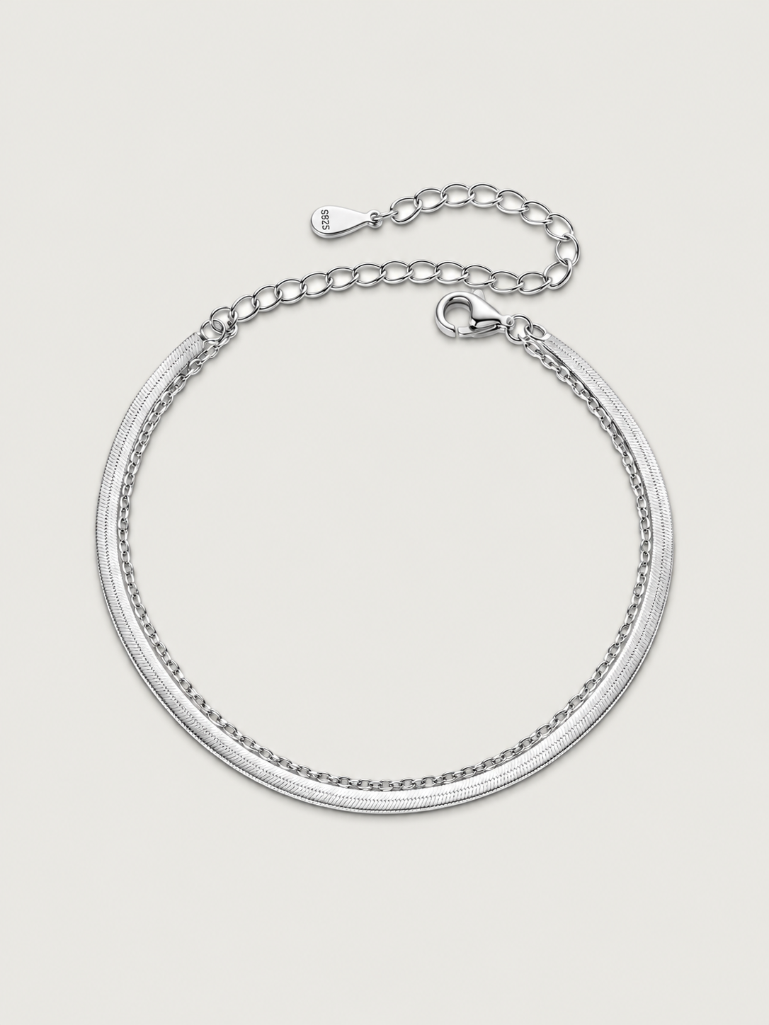 Brățară din argint cu lanț tip snake elegant