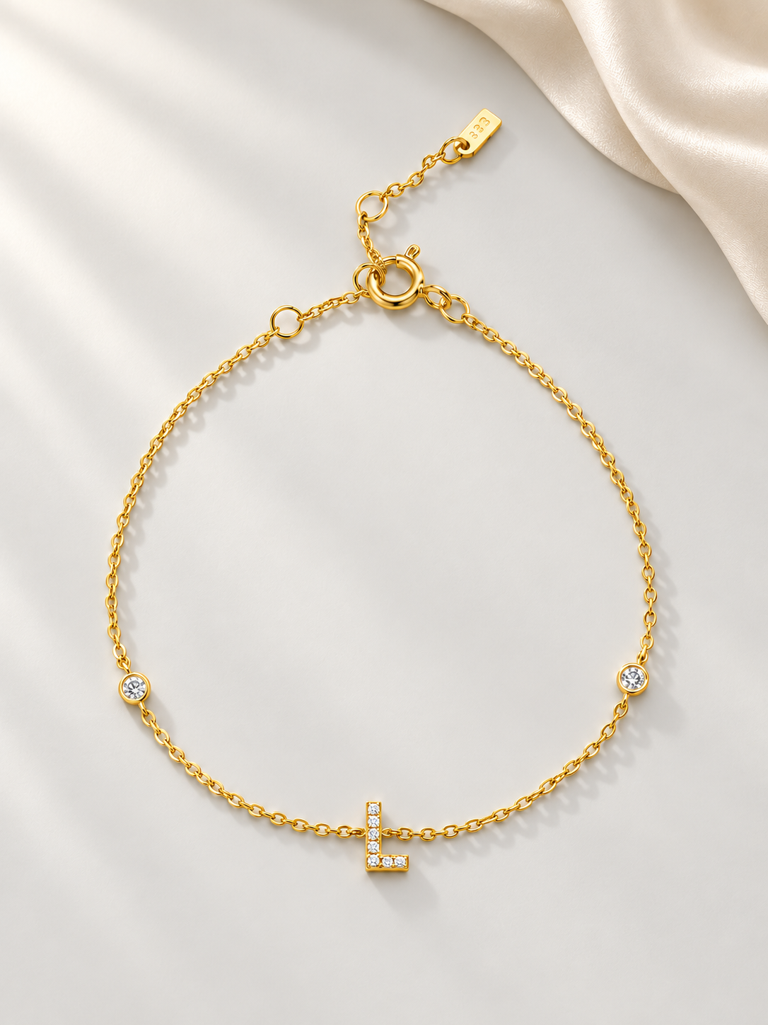 Brățară Initial Spark Gold cu Design Delicat și Litera L