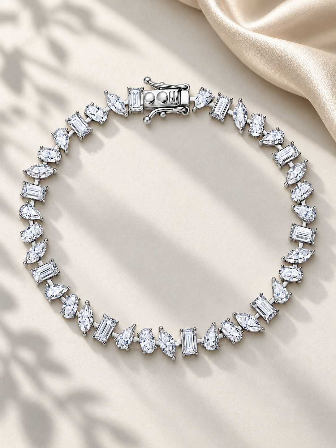 Brățară Silver cu moissanite 13 CTW