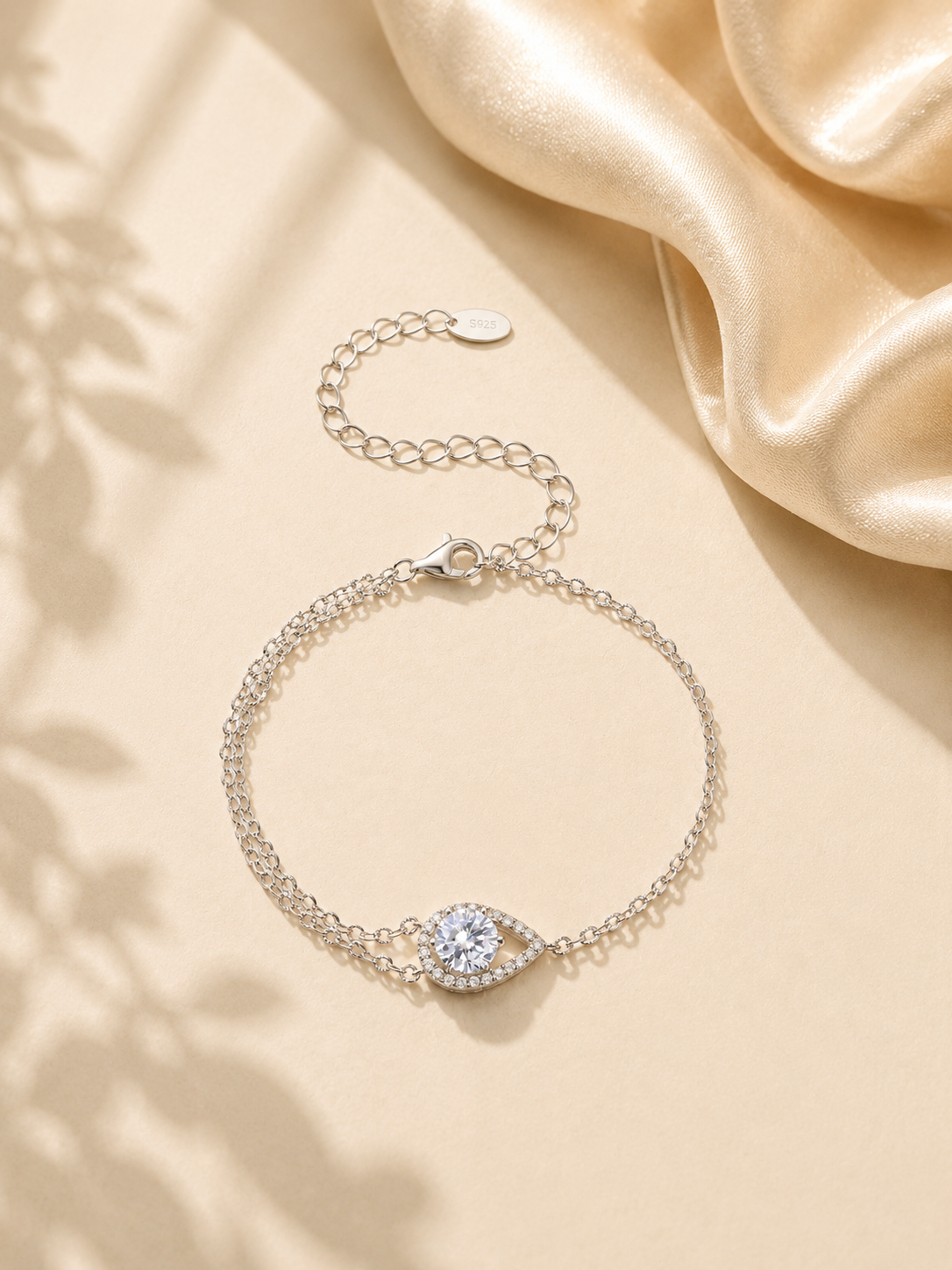 Brățară cu piatră Moissanite Pear Cut de 1 ct