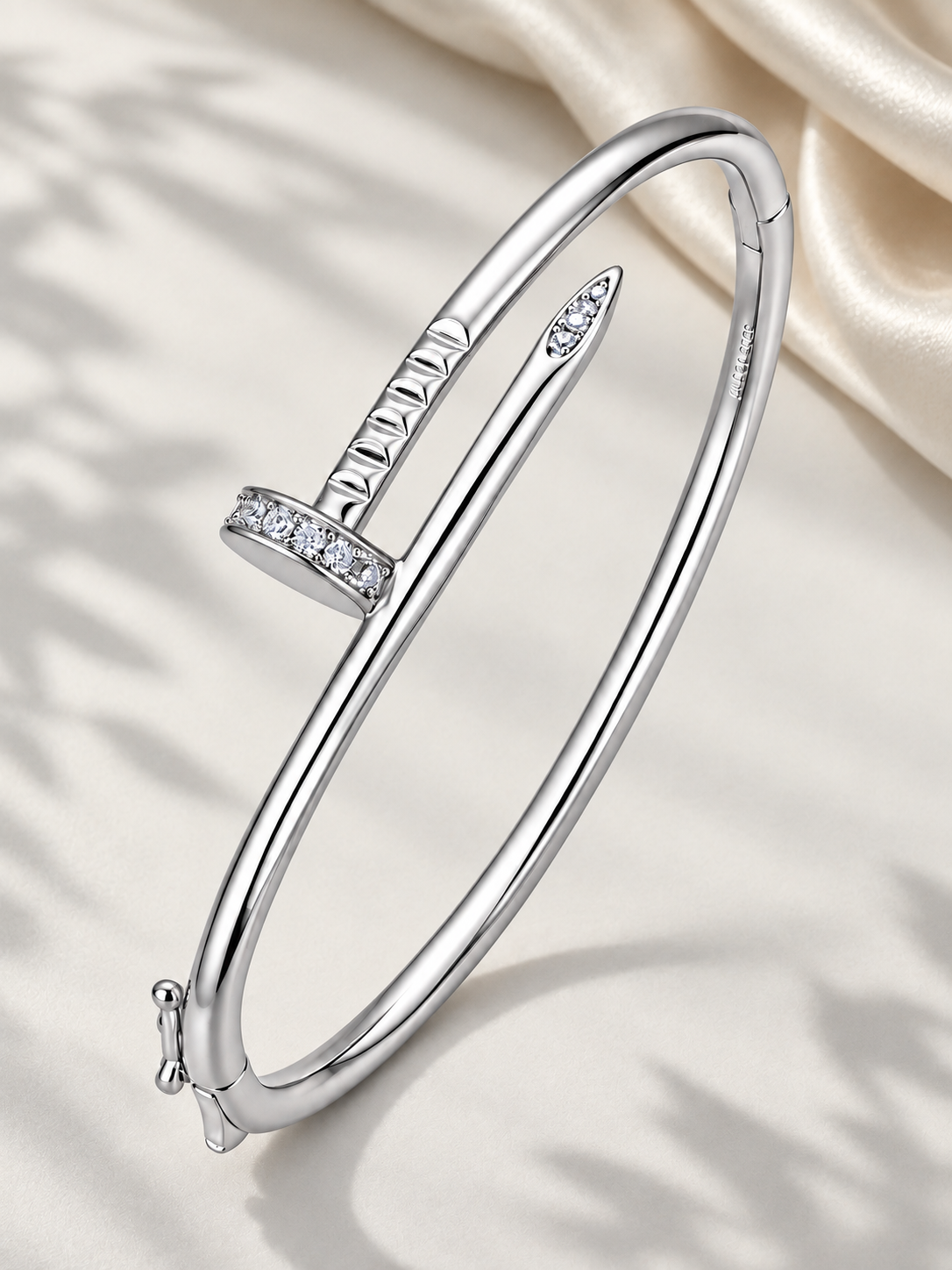 Brățară Silver Nail cu Moissanite 6A