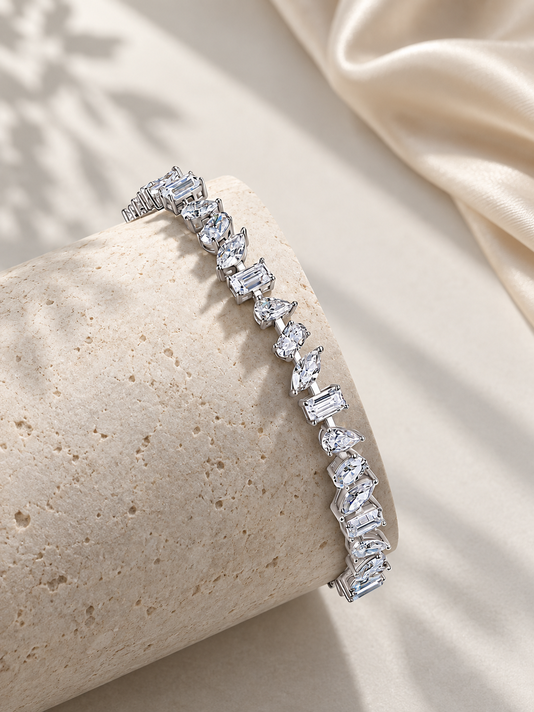 Brățară tennis Silver cu 37 de moissanite