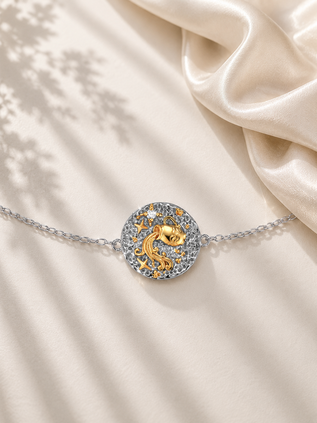 Brățară Vărsător cu pandantiv zodiacal de 12 mm