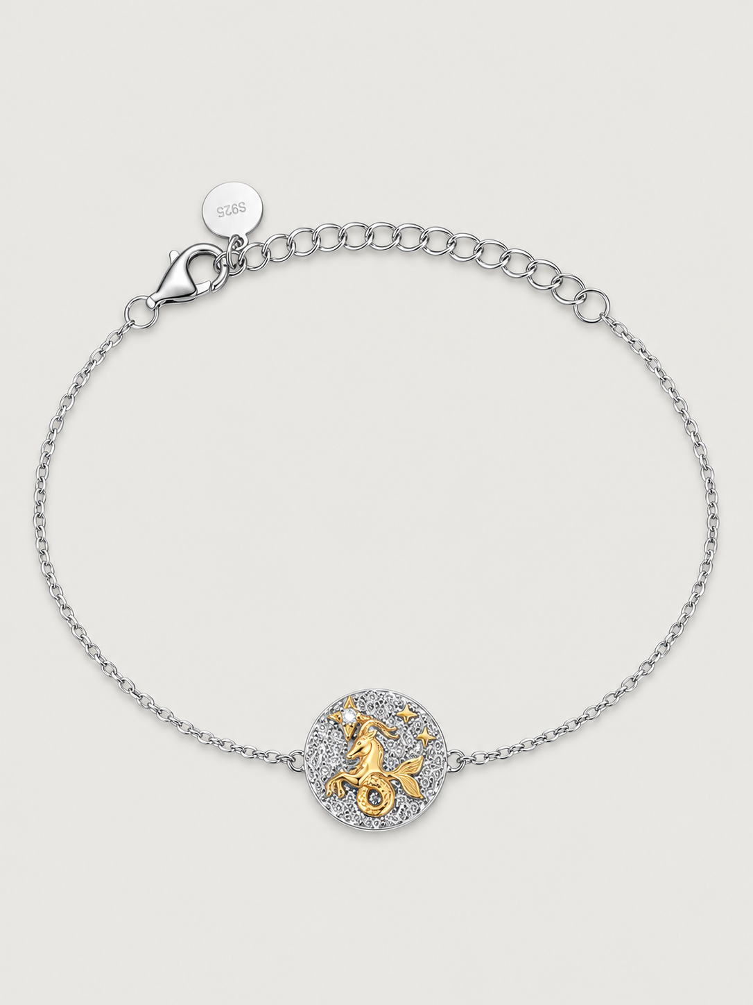 Brățară Zodiac Capricorn din argint 925 cu moissanite