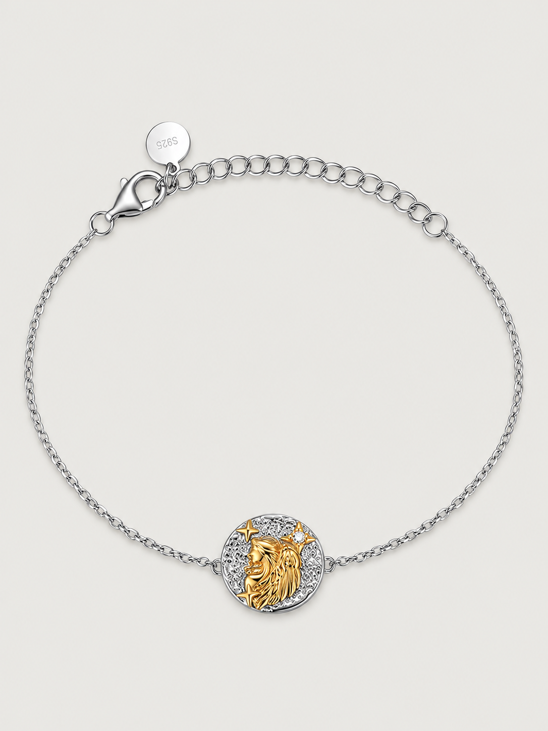 Brățară Zodiac Fecioară din argint 925 cu moissanite