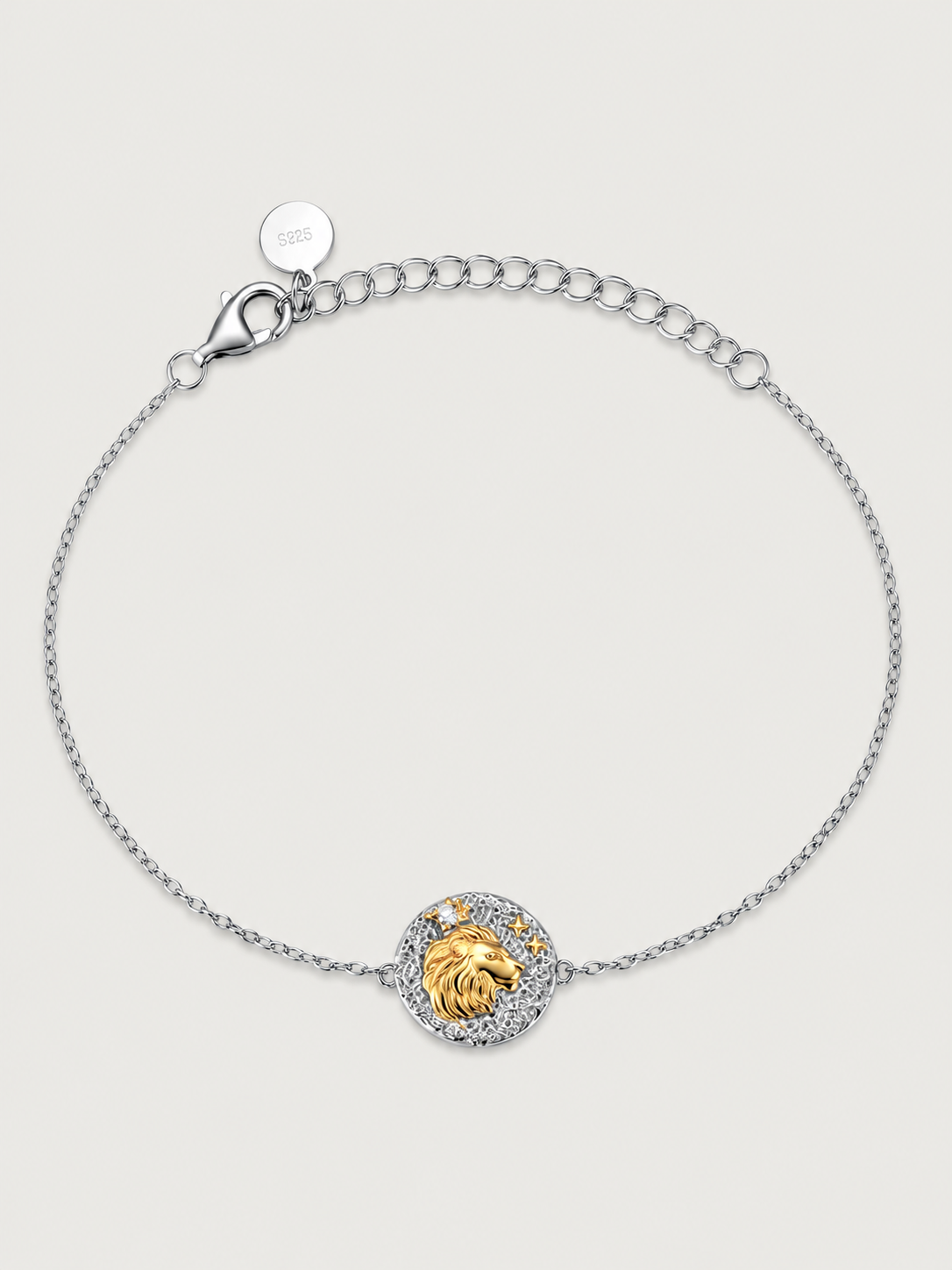 Brățară Zodiac Leu din argint 925 cu moissanite