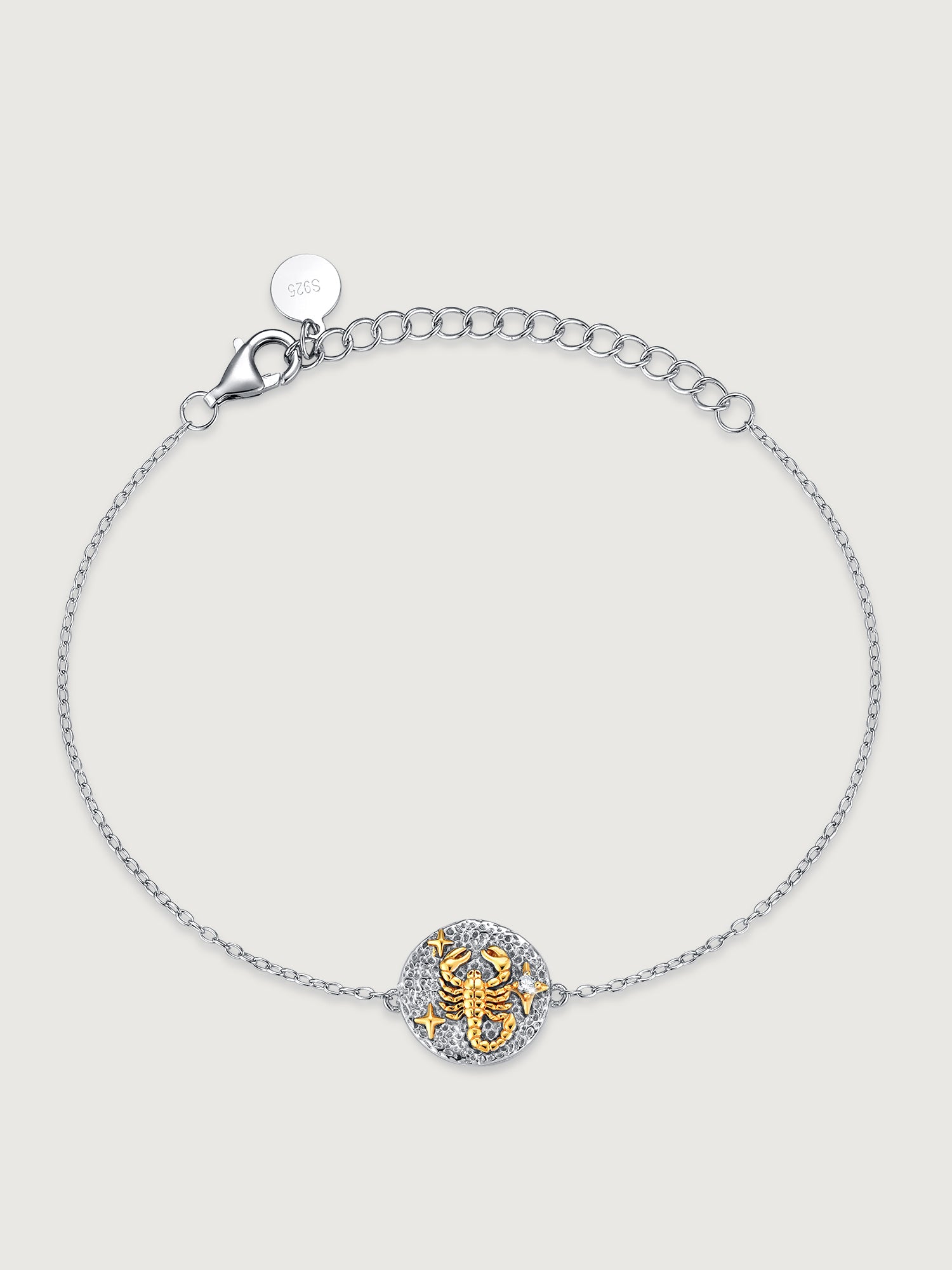 Brățară Zodiac Scorpion din argint 925 cu moissanite