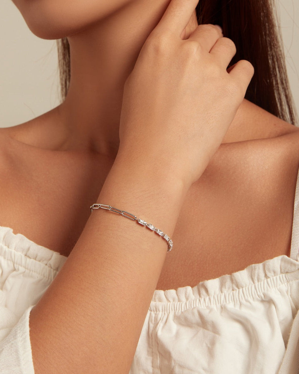 Bratara din Argint Chain Zircon