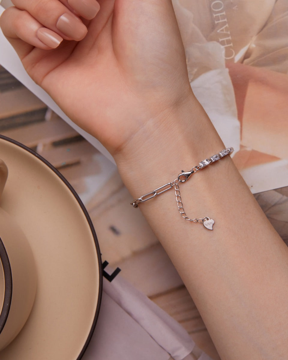 Bratara din Argint Chain Zircon