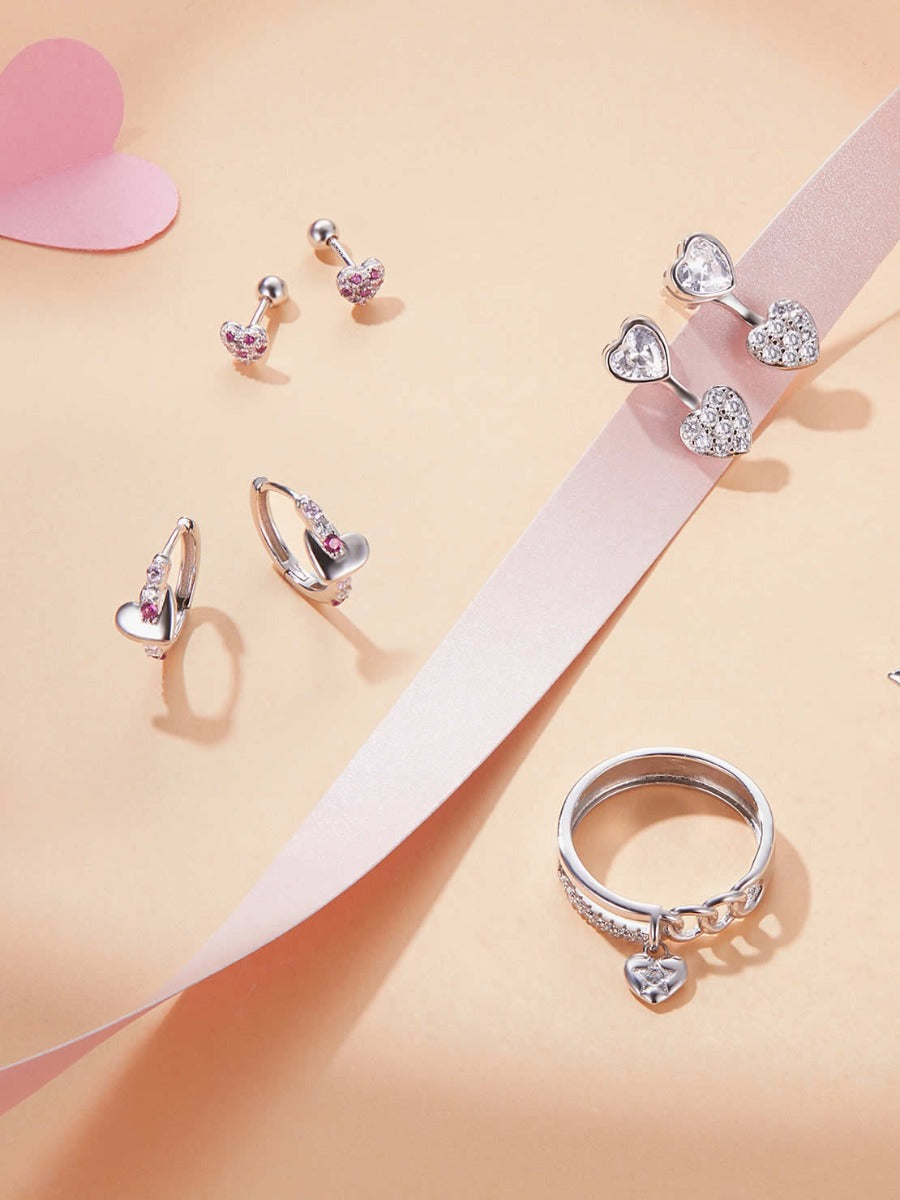 Cercei din Argint Aurora Heart