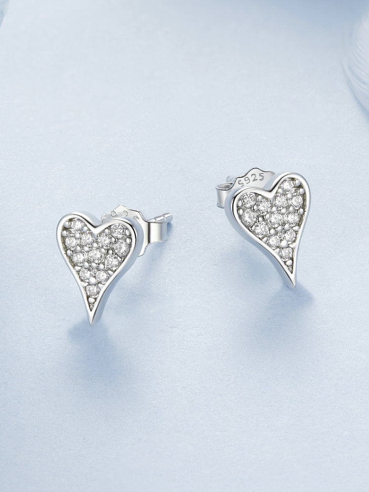 Cercei din Argint Glacé Heart