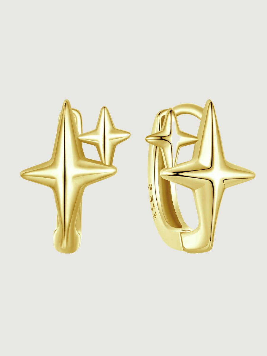 Cercei din Argint Golden Nova